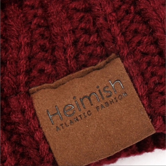 Messy Bun Beanie in Burgundy - Picture 3 of 4